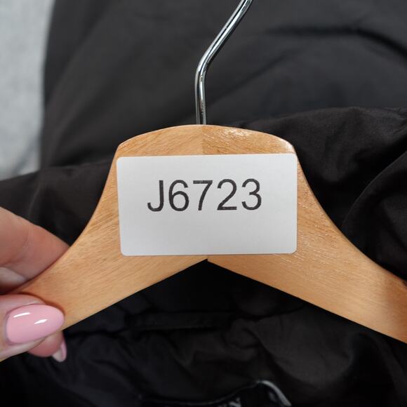 Ralph Lauren Coat Womens Extra Large Black Goose Down Puffer Hooded Parka Long - Picture 12 of 12